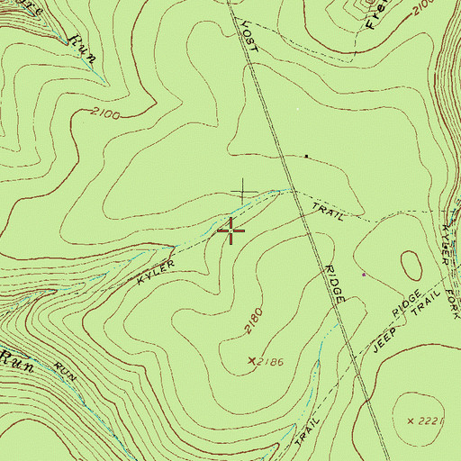 Topographic Map of Kyler Trail, PA