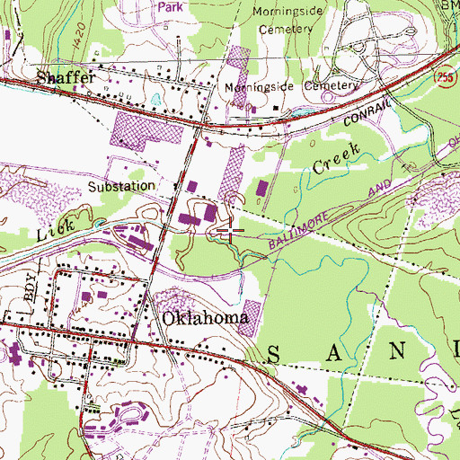 Topographic Map of Laborde Branch, PA