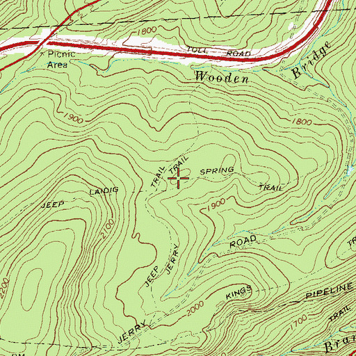 Topographic Map of Laidig Spring Trail, PA