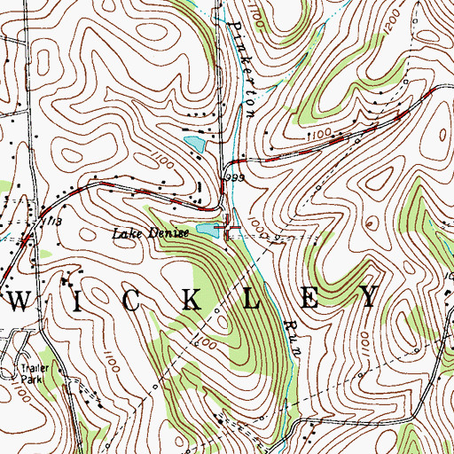 Topographic Map of Lake Denise, PA