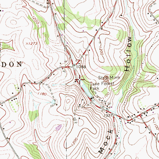 Topographic Map of Lake Forest Park, PA