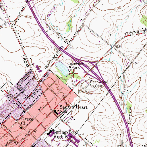 Topographic Map of Lakeview Park, PA