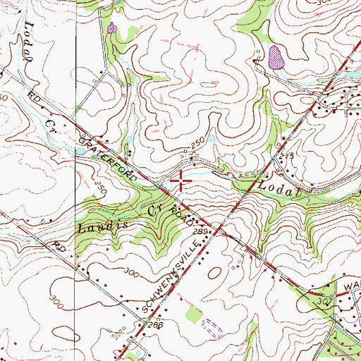 Topographic Map of Landis Creek, PA