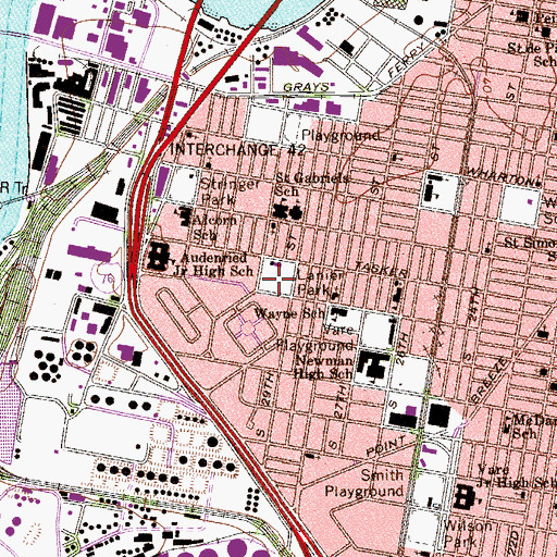 Topographic Map of Lanier Park, PA