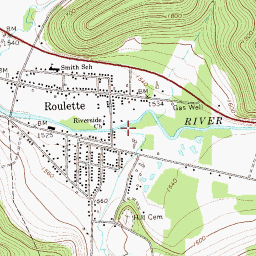 Topographic Map of Laninger Creek, PA