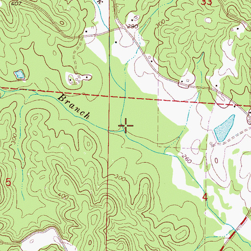 Topographic Map of Eightmile Branch, AL