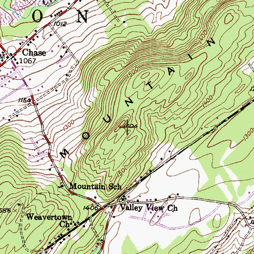 Topographic Map of Larksville Mountain, PA