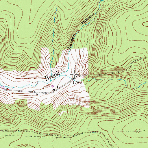 Topographic Map of Larson Hollow, PA