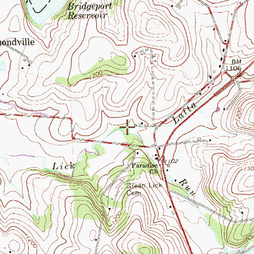 Topographic Map of Latta Run, PA