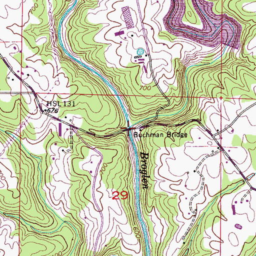 Topographic Map of Eightmile Creek, AL