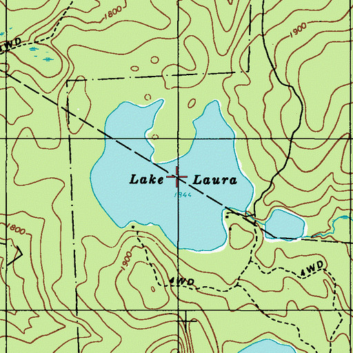 Topographic Map of Lake Laura, PA