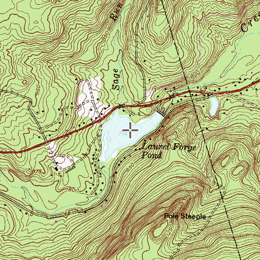 Topographic Map of Laurel Forge Pond, PA