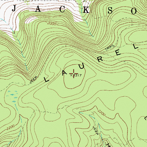 Topographic Map of Laurel Hill, PA