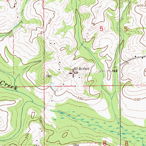 Topographic Map of El Bethel Church, AL