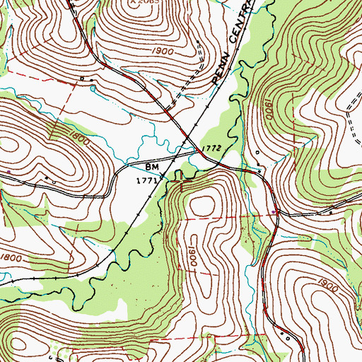 Topographic Map of Laurel Lick Run, PA