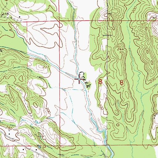 Topographic Map of Elam Branch, AL