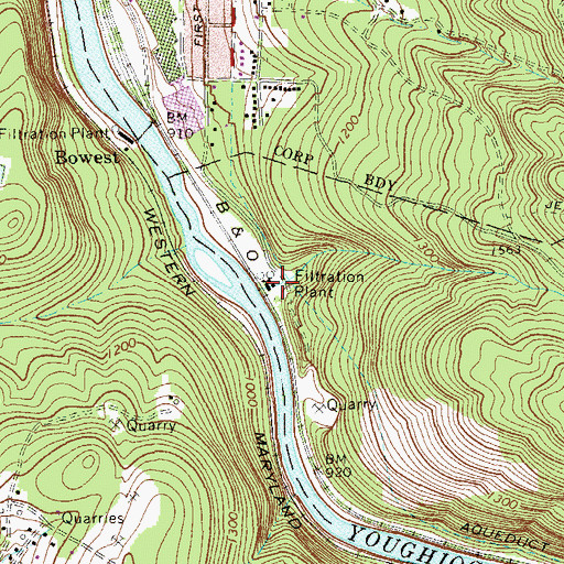 Topographic Map of Laurel Run, PA