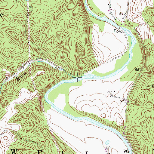 Topographic Map of Laurel Run, PA