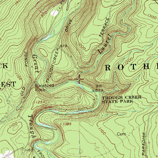 Topographic Map of Laurel Run, PA