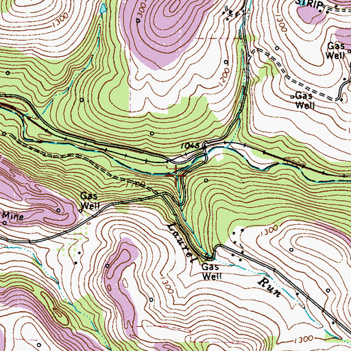 Topographic Map of Laurel Run, PA