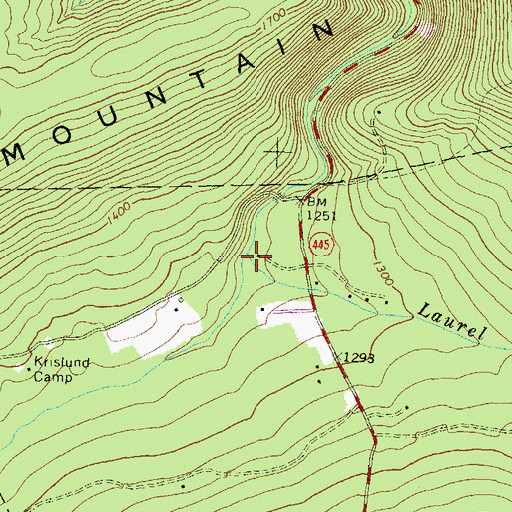 Topographic Map of Laurel Run, PA