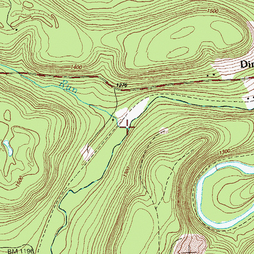 Topographic Map of Laurel Run, PA