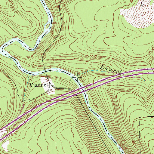Topographic Map of Laurel Run, PA