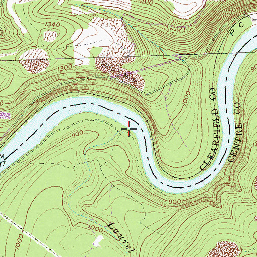 Topographic Map of Laurel Run, PA