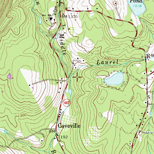 Topographic Map of Laurel Run, PA
