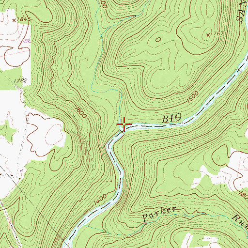 Topographic Map of Laurel Run, WV