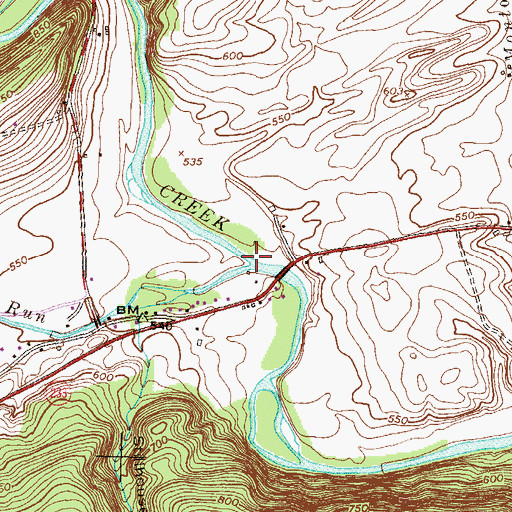 Topographic Map of Laurel Run, PA