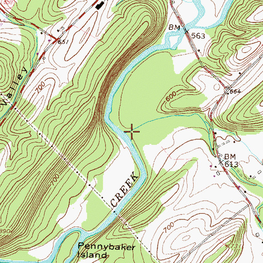 Topographic Map of Laurel Run, PA
