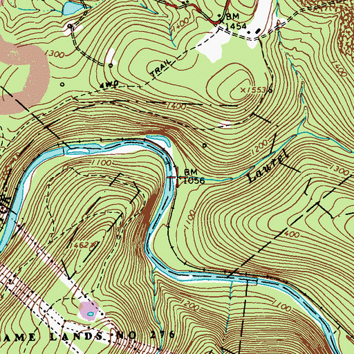 Topographic Map of Laurel Run, PA