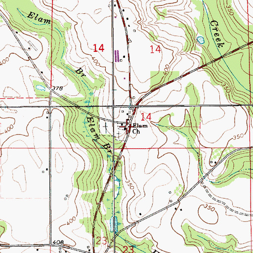 Topographic Map of Elam Church, AL