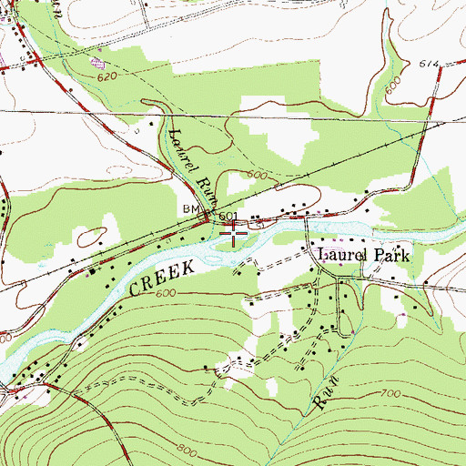 Topographic Map of Laurel Run, PA