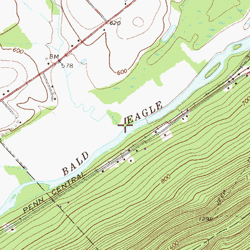 Topographic Map of Laurel Run, PA
