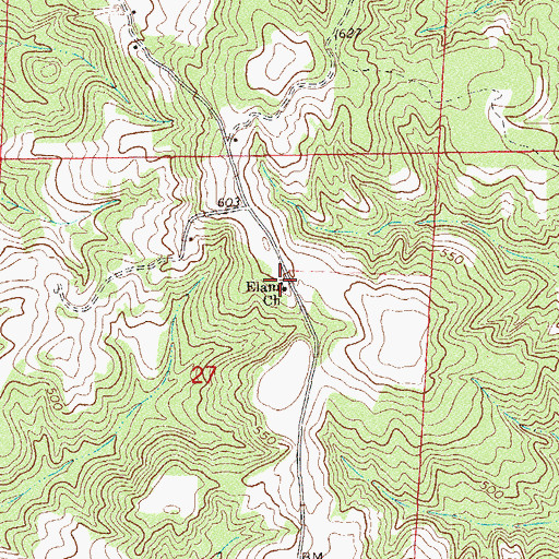 Topographic Map of Elam Church, AL