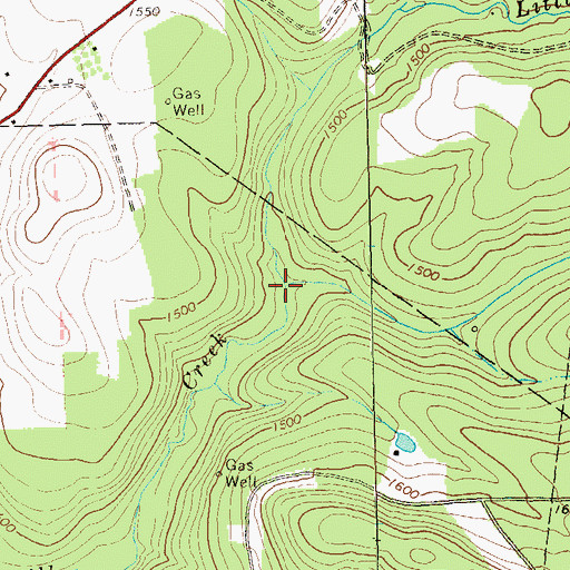 Topographic Map of Laurel Run, PA
