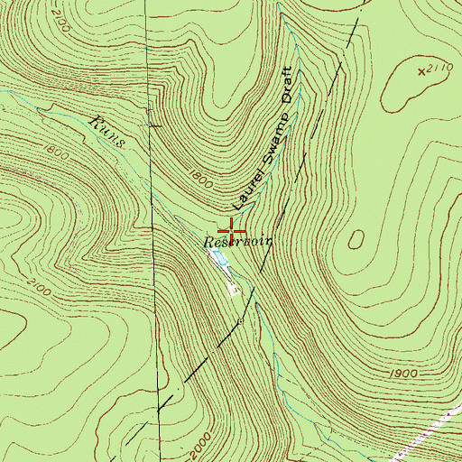 Topographic Map of Laurel Swamp Draft, PA