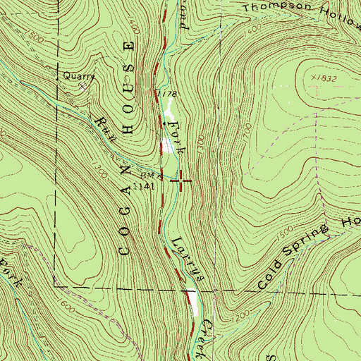 Topographic Map of Lawshe Run, PA