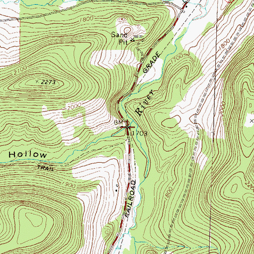 Topographic Map of Leadville Hollow, PA