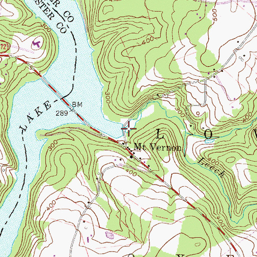 Topographic Map of Leech Run, PA