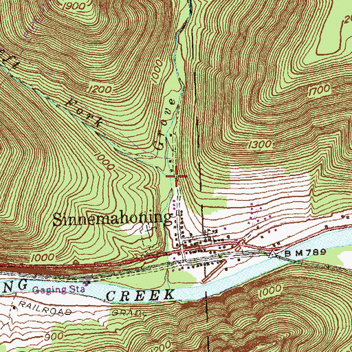 Topographic Map of Left Fork Grove Run, PA