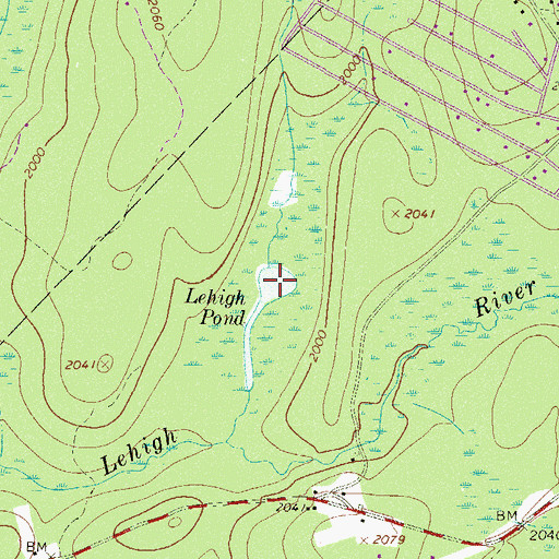 Topographic Map of Lehigh Pond, PA