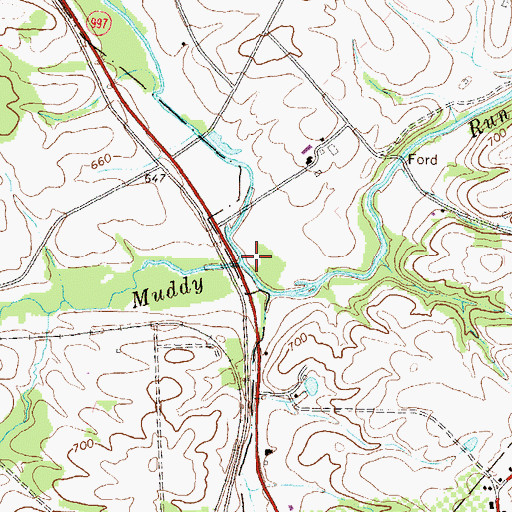 Topographic Map of Lehman Run, PA