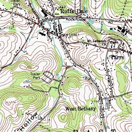 Topographic Map of Leighty Hollow, PA