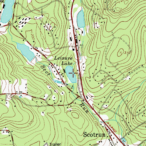 Topographic Map of Leisure Lake, PA