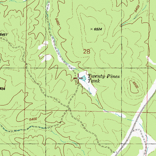 Topographic Map of Starkweather Tank, AZ