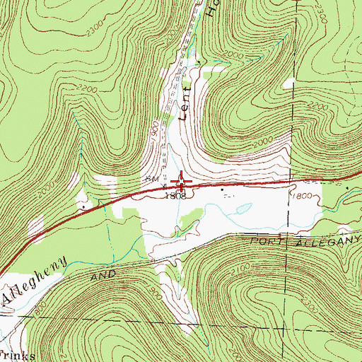 Topographic Map of Lent Hollow, PA