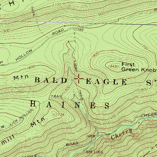 Topographic Map of Libby Trail, PA